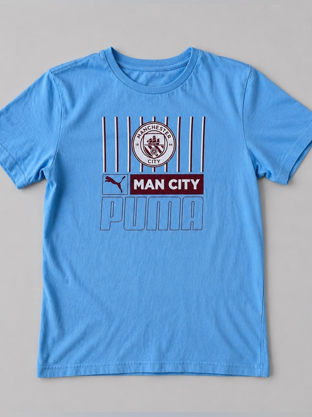 Puma Manchester City Blue Boys T-Shirt Size Medium